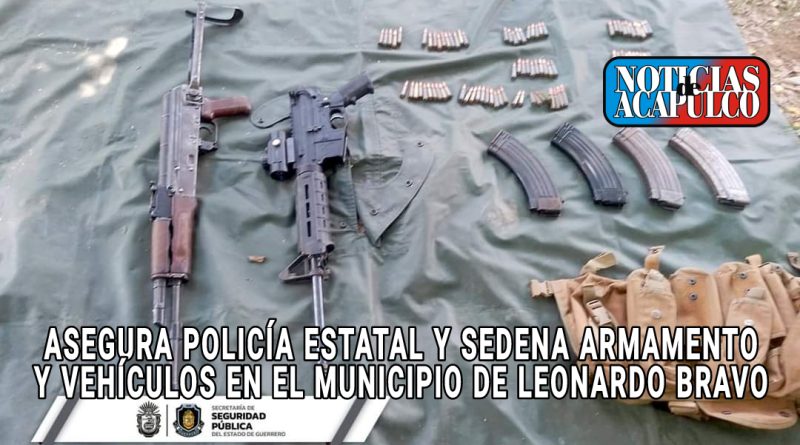 ASEGURA POLICÍA ESTATAL Y SEDENA ARMAMENTO Y VEHÍCULOS EN EL MUNICIPIO DE LEONARDO BRAVO